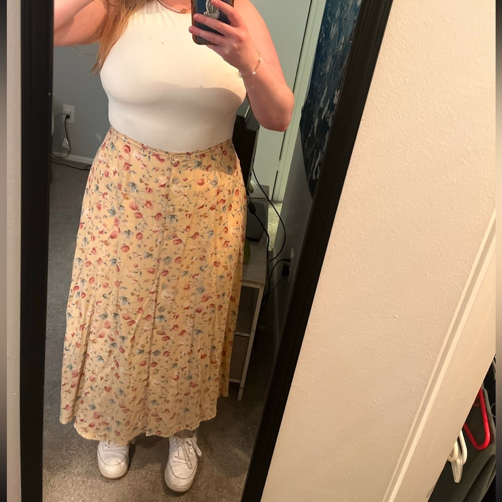 Worthington Vintage Floral Maxi Skirt